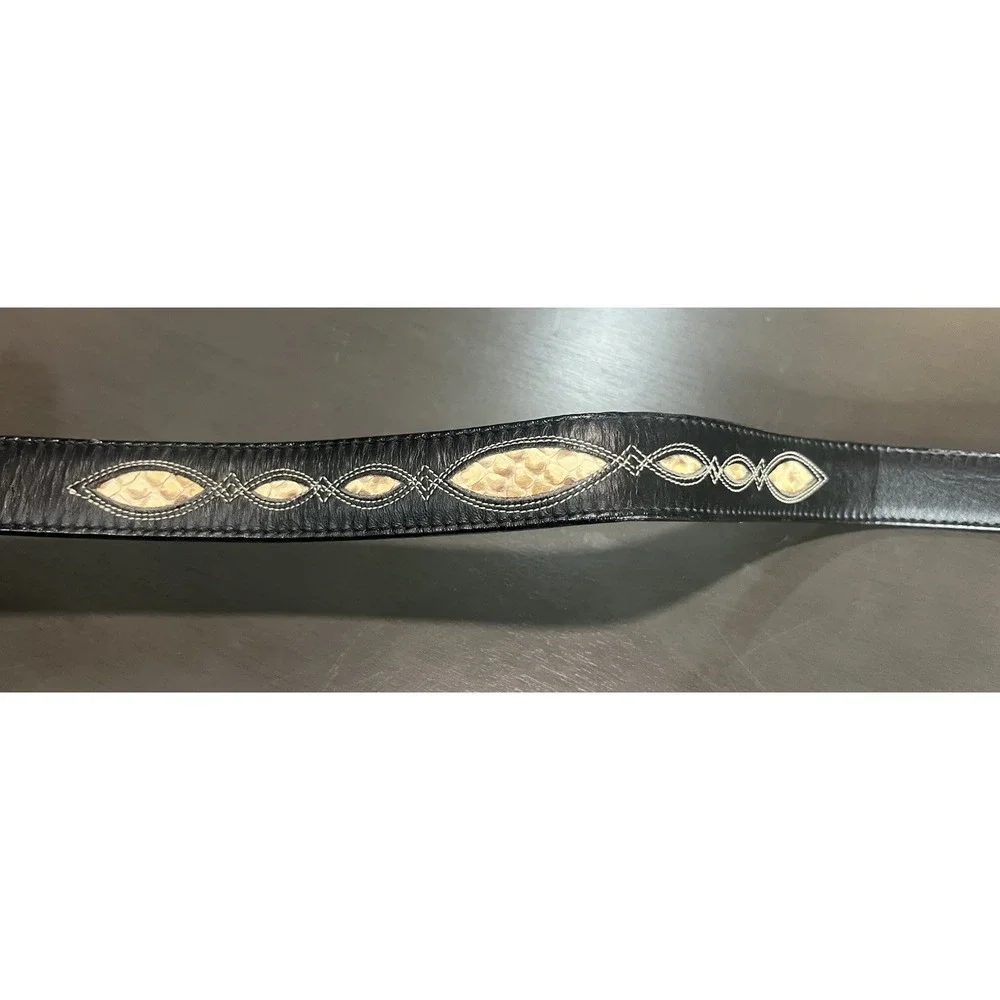 Tony Lama Snake Skin Leather Belt Size 32
